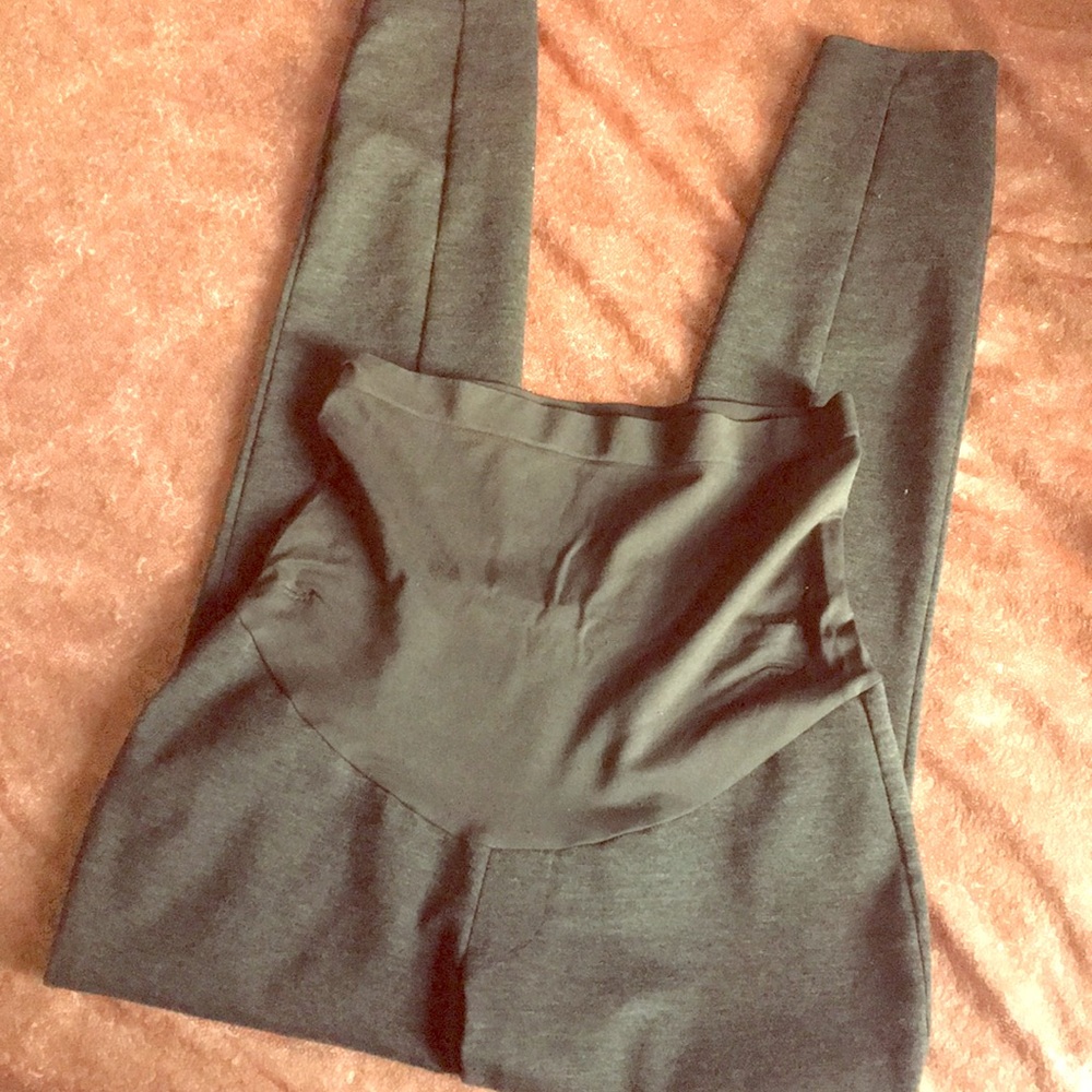 Grey Maternity Pants Comfortable Stretch